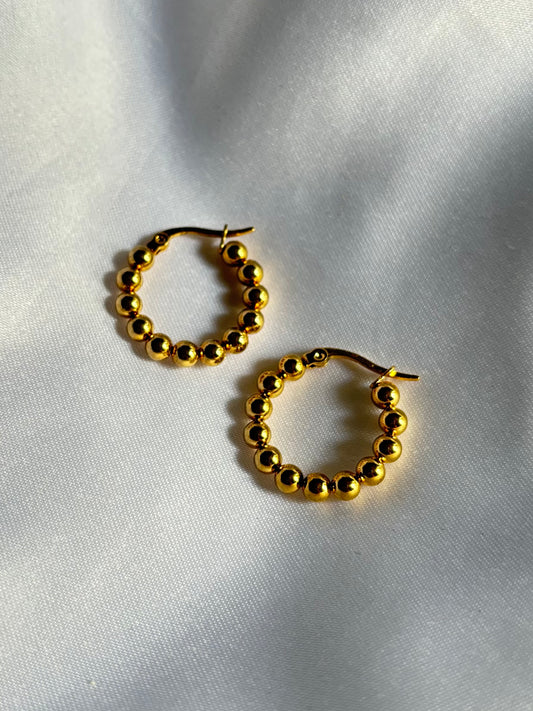 Jean beaded hoops